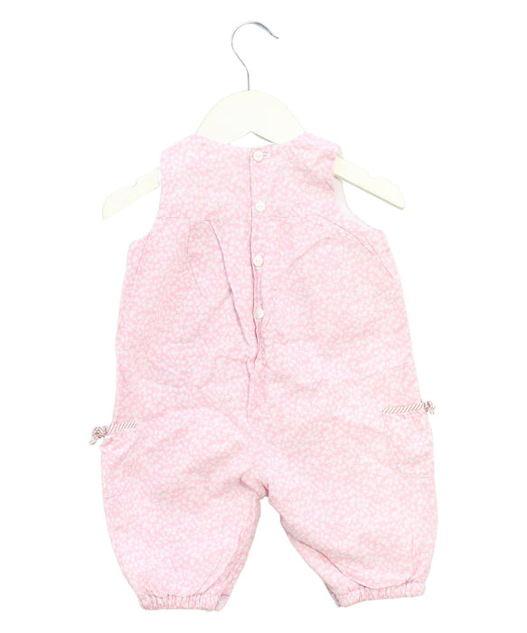 A Pink Sleeveless Jumpsuits from Jacadi in size 3-6M for girl. (Back View)