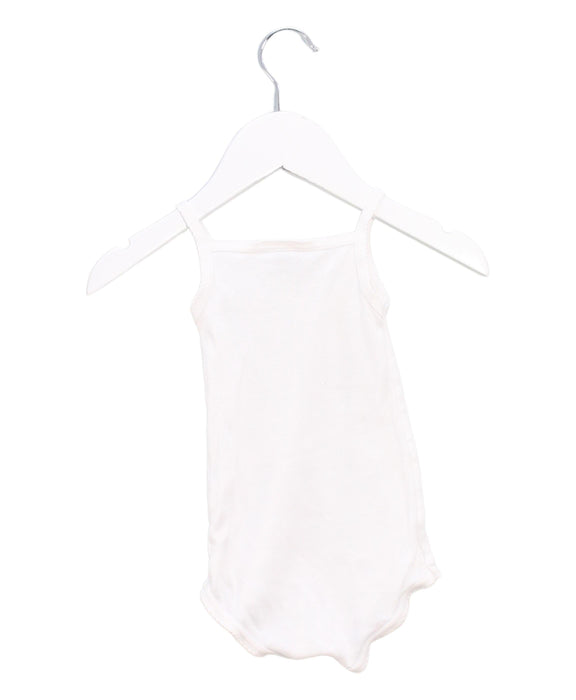 A White Sleeveless Bodysuits from Petit Bateau in size 0-3M for girl. (Back View)