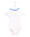 A White Short Sleeve Bodysuits from Jacadi in size 0-3M for boy. (Front View)