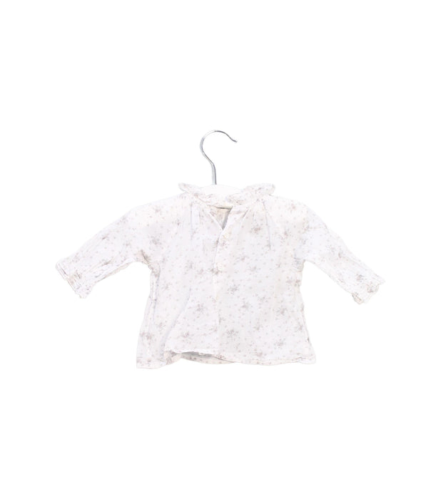 A White Long Sleeve Tops from Bonpoint in size 0-3M for girl. (Back View)