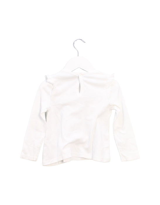A White Long Sleeve Tops from Petit Bateau in size 3T for girl. (Back View)