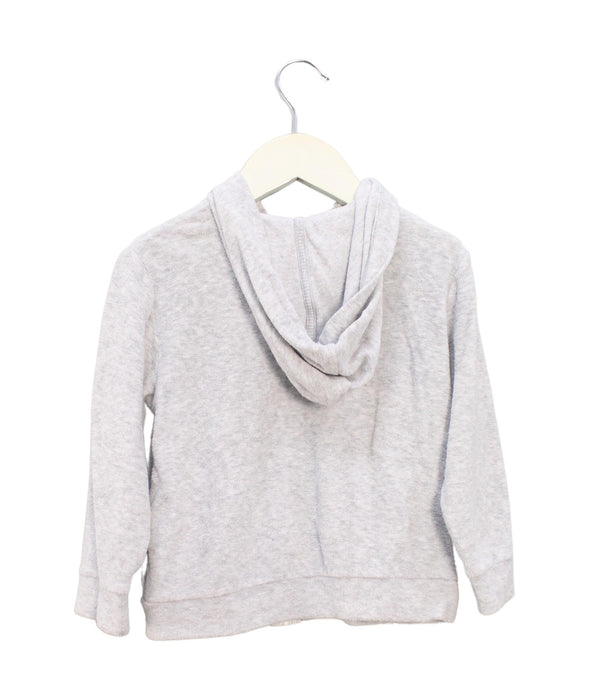 A Grey Zippered Sweatshirts from Petit Bateau in size 4T for boy. (Back View)