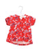 A Red Short Sleeve T Shirts from Petit Bateau in size 12-18M for girl. (Front View)