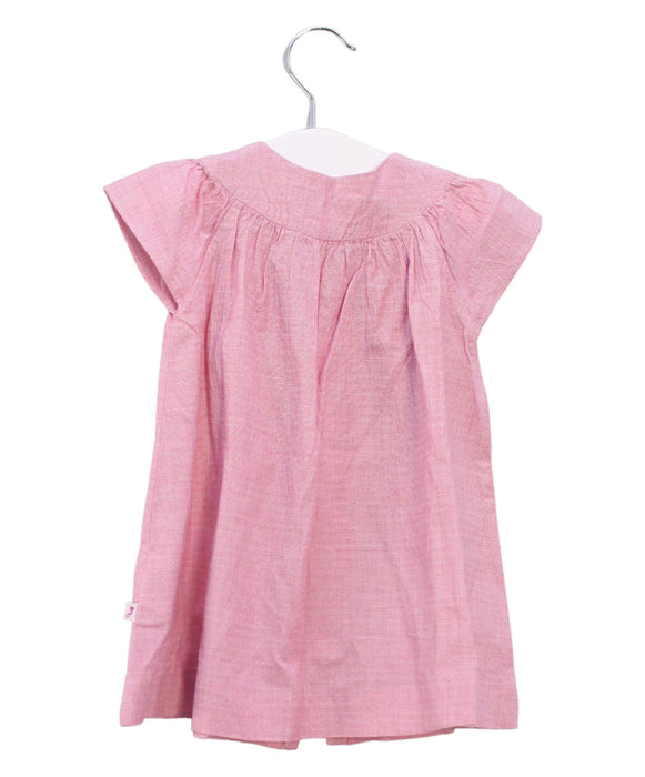 A Pink Short Sleeve Dresses from Jacadi in size 6-12M for girl. (Back View)