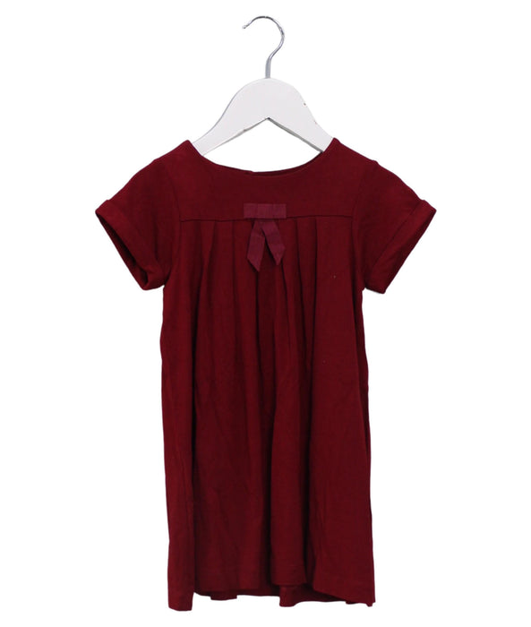 A Red Short Sleeve Dresses from Jacadi in size 3T for girl. (Front View)