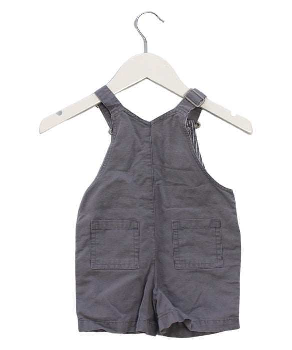 A Grey Overall Shorts from The Little White Company in size 6-12M for boy. (Back View)