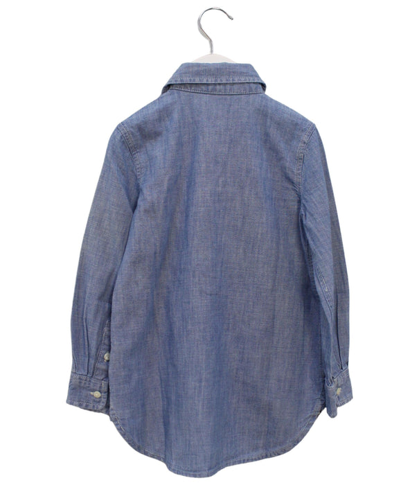 A Blue Shirts from Polo Ralph Lauren in size 4T for girl. (Back View)