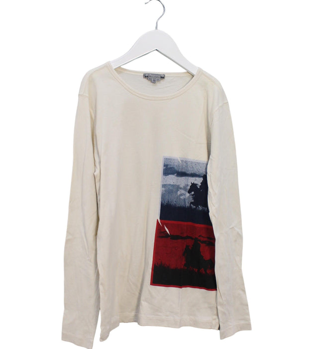 A Ivory Long Sleeve Tops from Bonpoint in size 12Y for boy. (Front View)