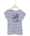 A Blue Short Sleeve T Shirts from Petit Bateau in size 6T for girl. (Front View)