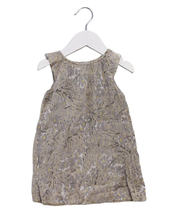 A Grey Sleeveless Dresses from Bonpoint in size 12-18M for girl. (Front View)