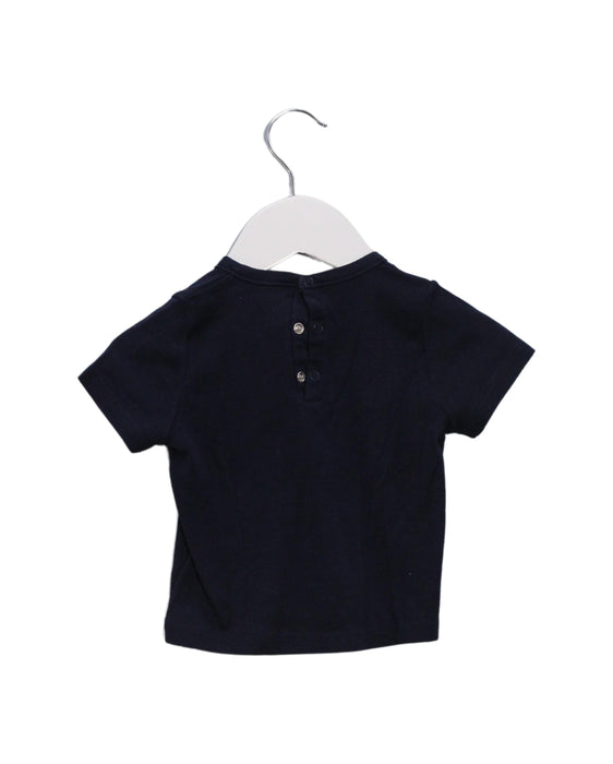 A Navy Short Sleeve T Shirts from Petit Bateau in size 6-12M for boy. (Back View)