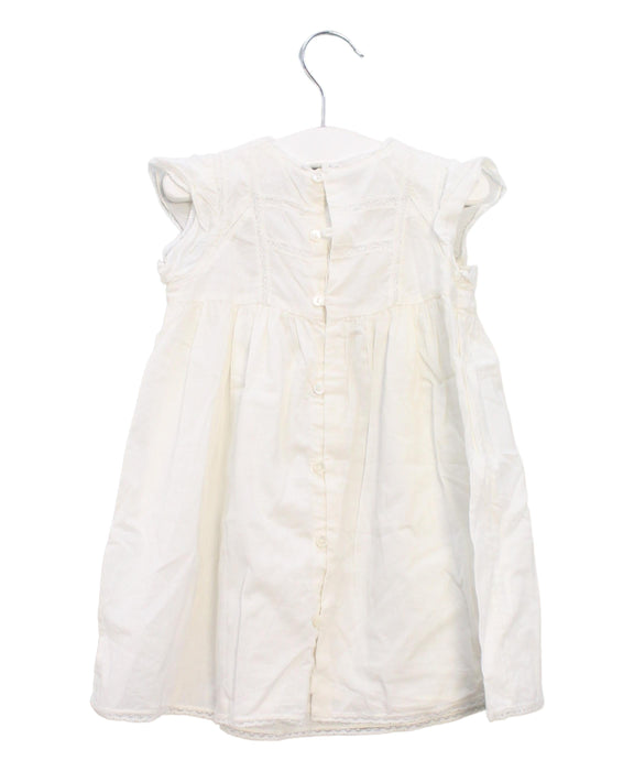 A White Sleeveless Dresses from Bonpoint in size 12-18M for girl. (Back View)