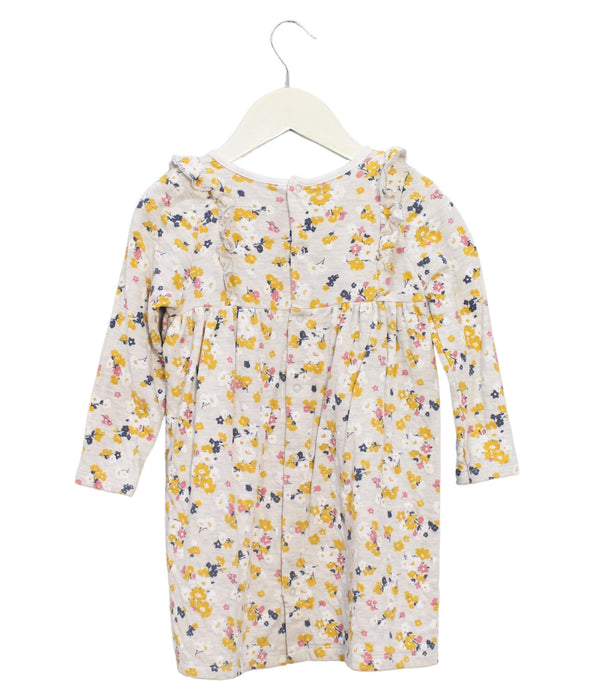 A Grey Long Sleeve Dresses from Petit Bateau in size 3T for girl. (Back View)