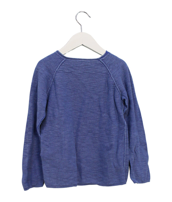 A Blue Crewneck Sweatshirts from Bonpoint in size 6T for boy. (Back View)