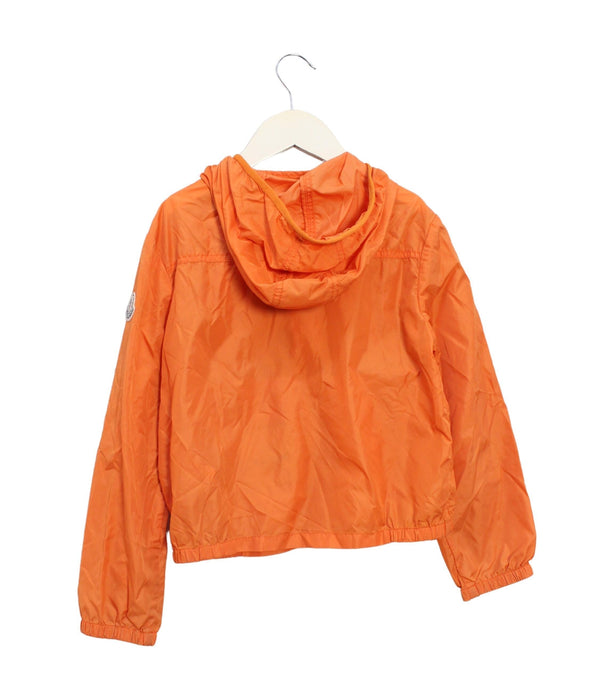 A Orange Lightweight Jackets from Moncler in size 8Y for boy. (Back View)