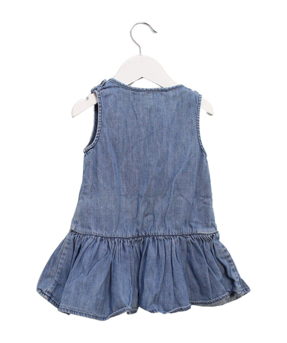 A Blue Sleeveless Dresses from Ralph Lauren in size 6-12M for girl. (Back View)