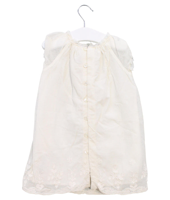 A White Sleeveless Dresses from Bonpoint in size 12-18M for girl. (Back View)