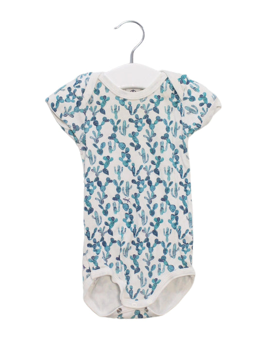 A Blue Short Sleeve Bodysuits from Petit Bateau in size 6-12M for boy. (Front View)