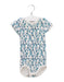 A Blue Short Sleeve Bodysuits from Petit Bateau in size 6-12M for boy. (Front View)
