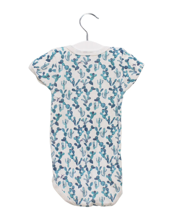A Blue Short Sleeve Bodysuits from Petit Bateau in size 6-12M for boy. (Back View)
