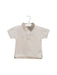A Beige Short Sleeve Polos from Burberry in size 6-12M for boy. (Front View)