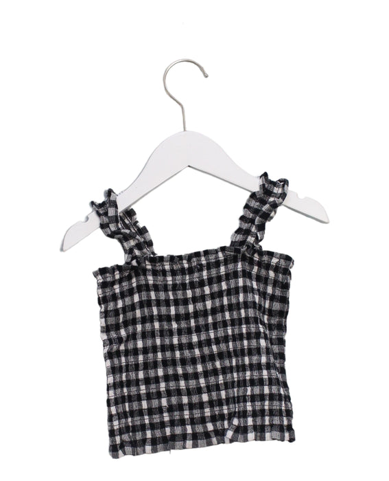 A Navy Sleeveless Tops from Seed in size 5T for girl. (Back View)