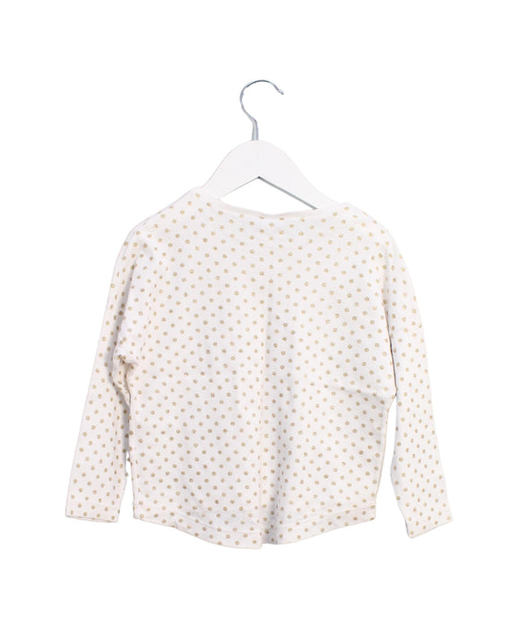 A White Long Sleeve Tops from Petit Bateau in size 4T for girl. (Back View)