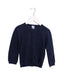 A Navy Cardigans from Petit Bateau in size 3T for girl. (Front View)
