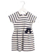 A Ivory Short Sleeve Dresses from Petit Bateau in size 6-12M for girl. (Front View)