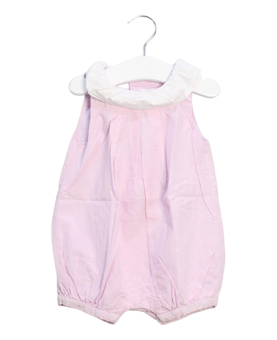A Pink Rompers from Jacadi in size 6-12M for girl. (Front View)