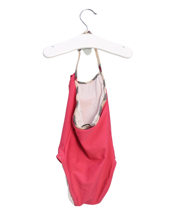 A Pink Swimsuits from Burberry in size 6-12M for girl. (Back View)
