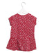 A Red Short Sleeve Dresses from Petit Bateau in size 6-12M for girl. (Back View)