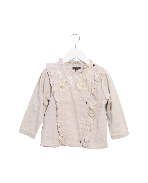 A Beige Skirt Sets from Velveteen in size 6T for girl. (Front View)