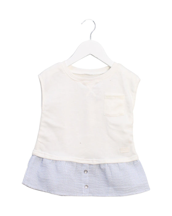 A White Short Sleeve Dresses from 7 For All Mankind in size 4T for girl. (Front View)