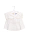 A White Short Sleeve Tops from Jacadi in size 6-12M for girl. (Front View)