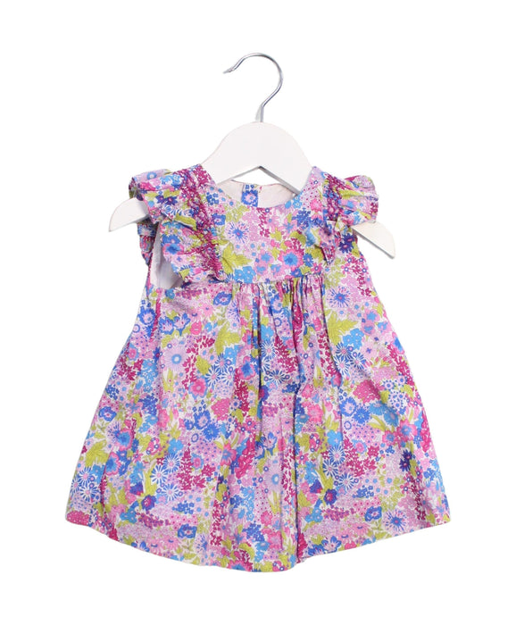 A Purple Sleeveless Dresses from Jacadi in size 3-6M for girl. (Front View)