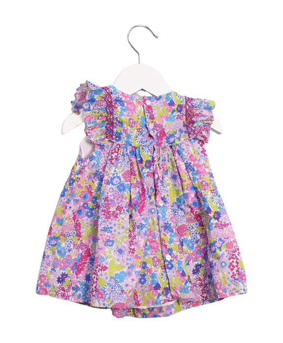 A Purple Sleeveless Dresses from Jacadi in size 3-6M for girl. (Back View)