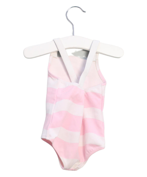A Pink Swimsuits from Jacadi in size 3-6M for girl. (Back View)