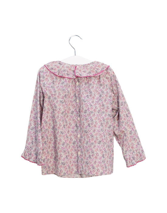 A Pink Long Sleeve Tops from Jacadi in size 3T for girl. (Back View)