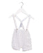 A White Overall Shorts from Mayoral in size 6-12M for boy. (Front View)