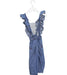 A Blue Sleeveless Rompers from Velveteen in size 4T for girl. (Back View)