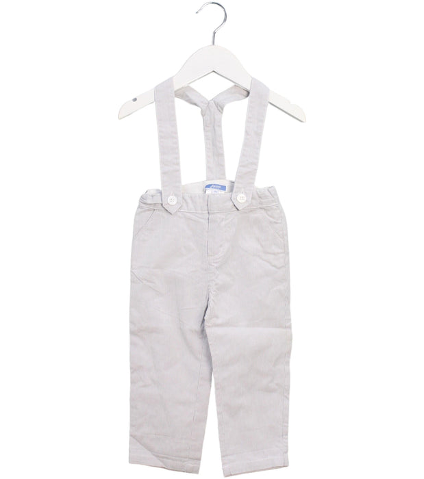 A Grey Long Overalls from Jacadi in size 12-18M for boy. (Front View)
