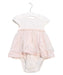 A Ivory Short Sleeve Bodysuits from Tutu Du Monde in size 12-18M for girl. (Front View)
