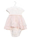 A Ivory Short Sleeve Bodysuits from Tutu Du Monde in size 12-18M for girl. (Front View)