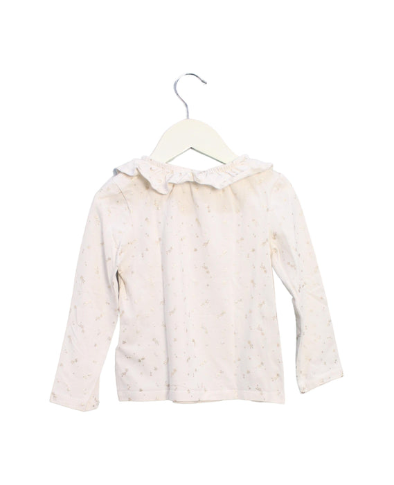 A Ivory Long Sleeve Tops from Cyrillus in size 4T for girl. (Back View)