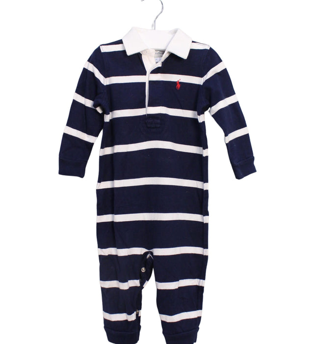 A Navy Jumpsuits from Ralph Lauren in size 6-12M for boy. (Front View)