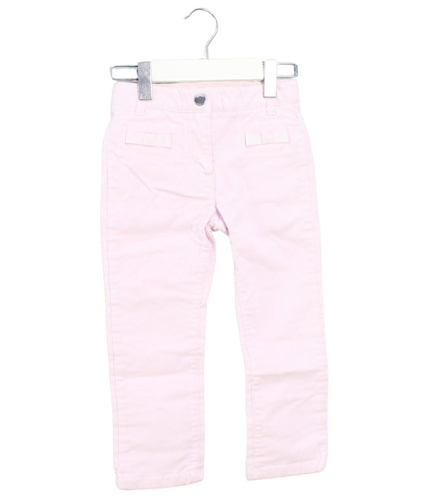 A Pink Casual Pants from Jacadi in size 3T for girl. (Front View)