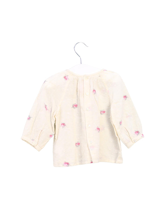 A Ivory Long Sleeve Tops from Bonpoint in size 6-12M for girl. (Back View)