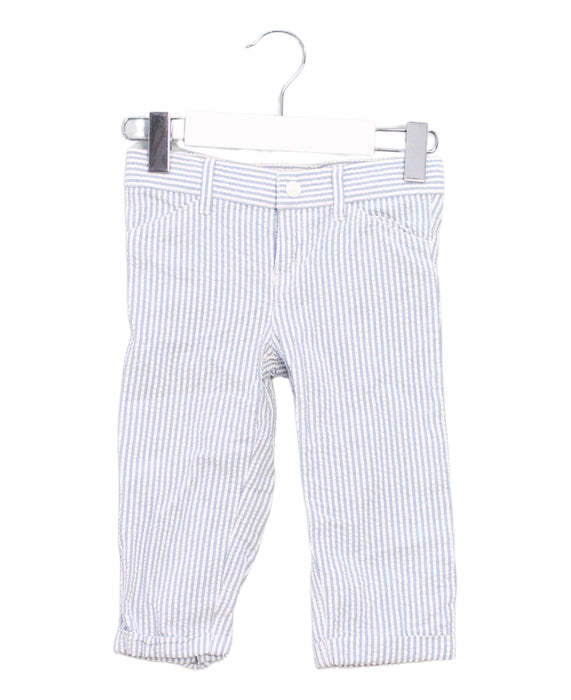 A Blue Casual Pants from Petit Bateau in size 6-12M for boy. (Front View)