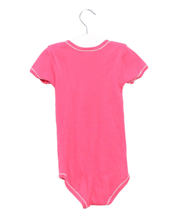 A Pink Short Sleeve Bodysuits from Petit Bateau in size 18-24M for girl. (Back View)